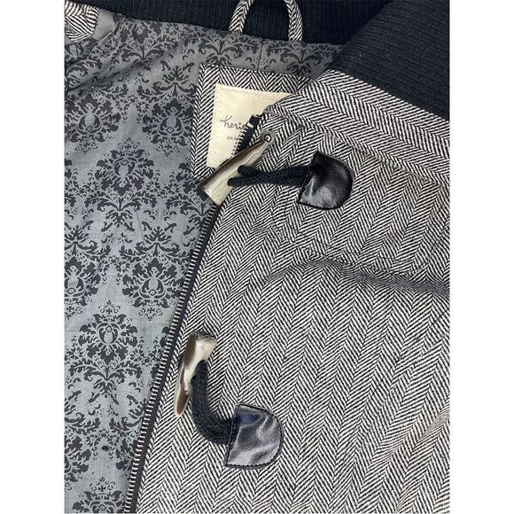 Heritage 1981 Bomber Jacket | Y2K Herringbone Wool Blend, Toggle Closures - Picture 7 of 8